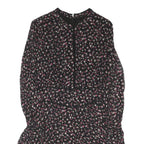 ALLSAINTS Womens Black Floral Day Dress Viscose Long Sleeve Short S