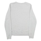 NIKE Mens Grey Cotton Crew Neck Sweatshirt M Plain Pullover Logo