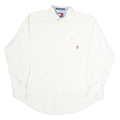 TOMMY HILFIGER Mens White Shirt S Button-Down Long Sleeve Classic Cotton