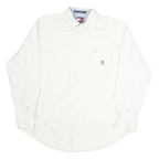 TOMMY HILFIGER Mens White Shirt S Button-Down Long Sleeve Classic Cotton