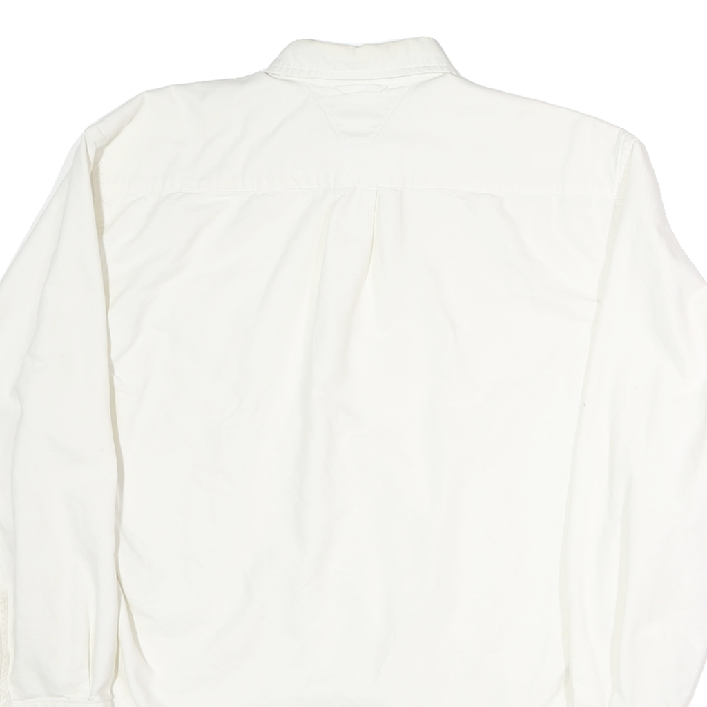 TOMMY HILFIGER Mens White Shirt S Button-Down Long Sleeve Classic Cotton