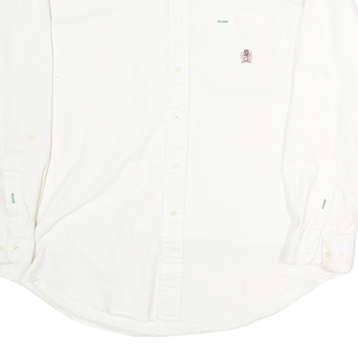 TOMMY HILFIGER Mens White Shirt S Button-Down Long Sleeve Classic Cotton