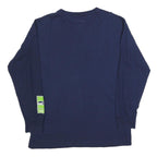 NFL Mens Blue Seattle Seahawks Long Sleeve Crew Neck Graphic T-Shirt L