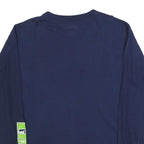 NFL Mens Blue Seattle Seahawks Long Sleeve Crew Neck Graphic T-Shirt L