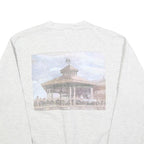 LEE Mens White Schooner Riverside Pullover Sweatshirt M Cotton Blend Casual