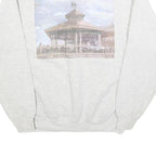 LEE Mens White Schooner Riverside Pullover Sweatshirt M Cotton Blend Casual