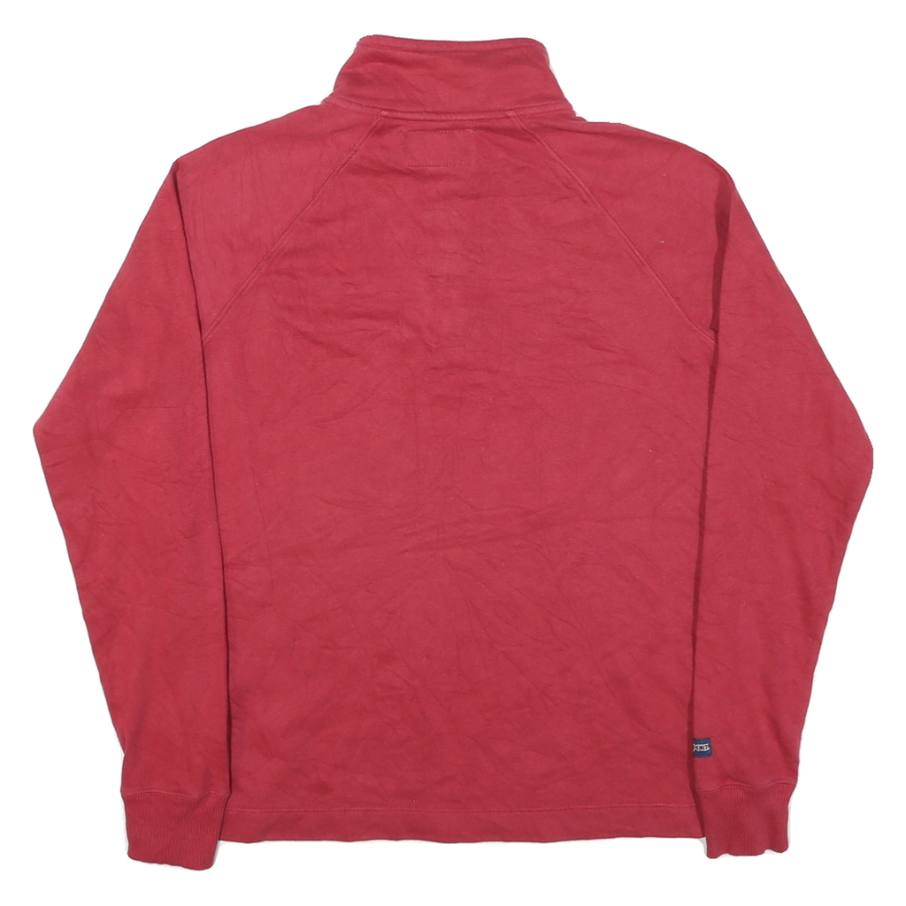 JANSPORT Womens Red Chico State Mom 1/4 Zip Sweatshirt M Casual College Style