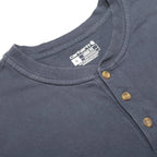 CARHARTT Mens Blue Henley T-Shirt XL Short Sleeve Round Neck Pocket Casual