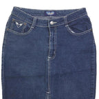 ANGELS Womens Blue Denim Pencil Knee Length Cotton Blend Skirt S Stylish Casual