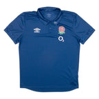 UMBRO England Rugby Mens Polo Shirt Blue L