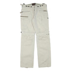 NAPAPIJRI Womens Beige Cargo Regular Fit Straight Trousers W30 L31 Zip Cotton