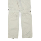 NAPAPIJRI Womens Beige Cargo Regular Fit Straight Trousers W30 L31 Zip Cotton