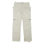 NAPAPIJRI Womens Beige Cargo Regular Fit Straight Trousers W30 L31 Zip Cotton