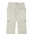 NAPAPIJRI Womens Beige Cargo Regular Fit Straight Trousers W30 L31 Zip Cotton