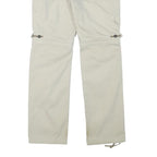 NAPAPIJRI Womens Beige Cargo Regular Fit Straight Trousers W30 L31 Zip Cotton