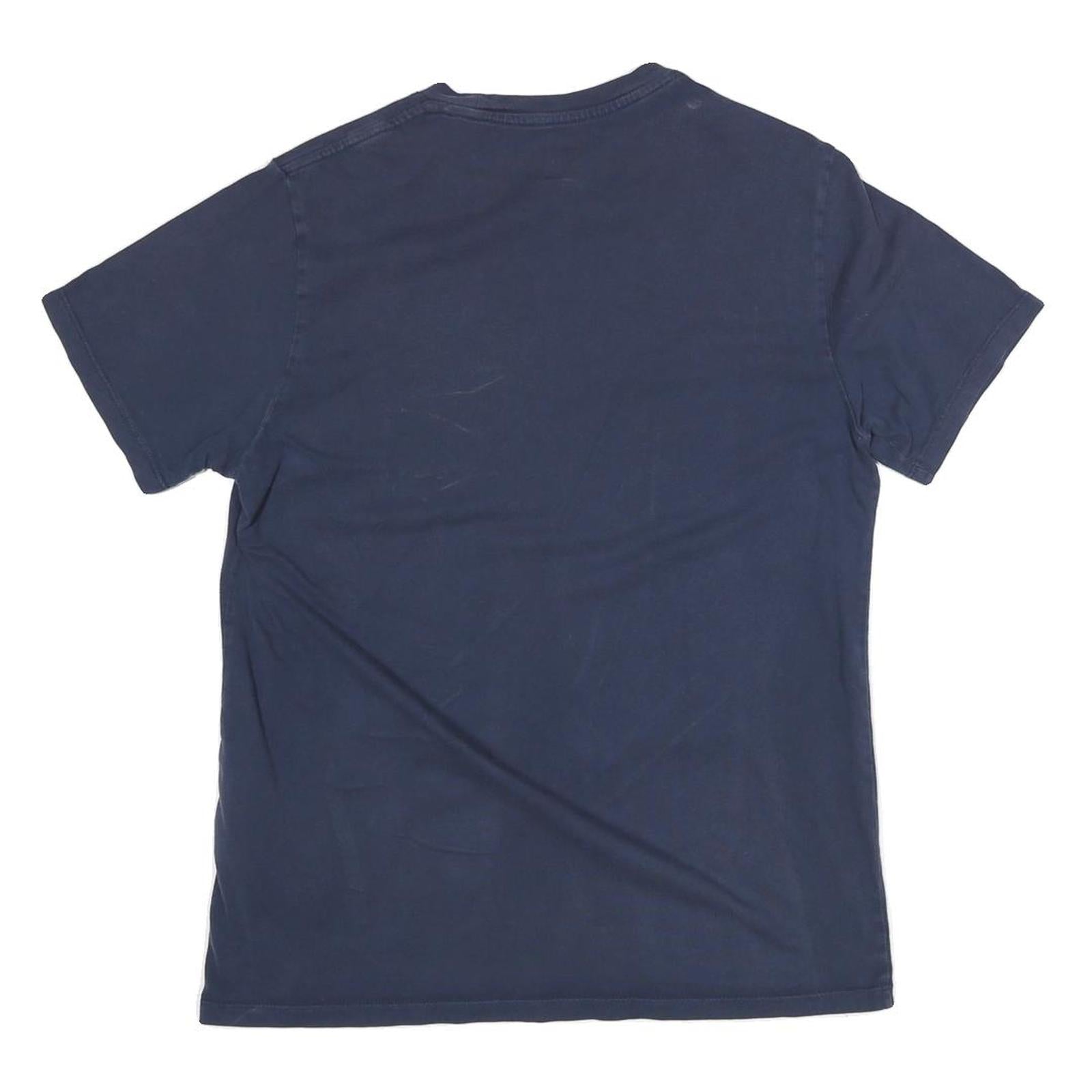 LEVI'S Mens Blue Cotton Blend Graphic T-Shirt M Short Sleeve Crew Neck Logo