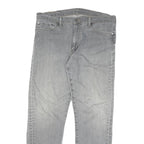 LEVI'S 504 Mens Jeans Grey Regular Straight Denim Medium W36 L30 Zip Cotton