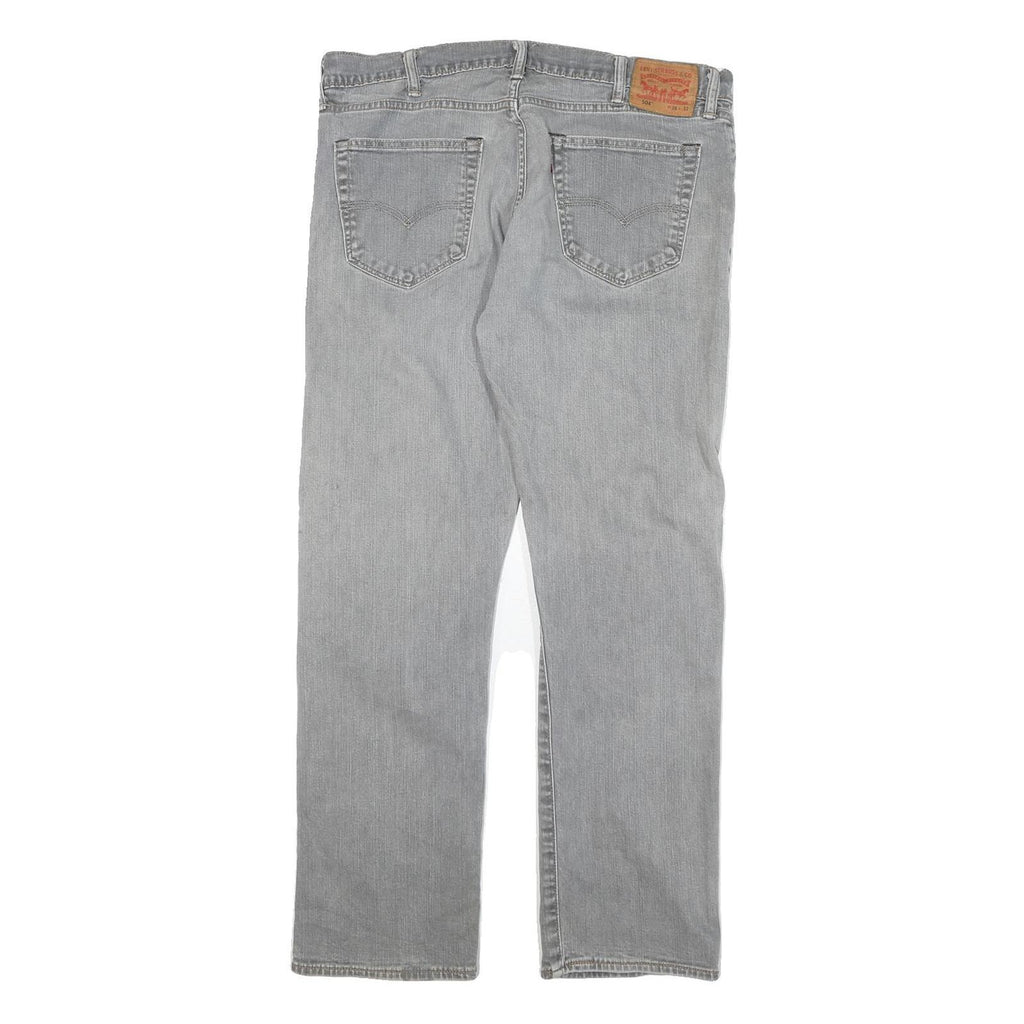 LEVI'S 504 Mens Jeans Grey Regular Straight Denim Medium W36 L30 Zip Cotton