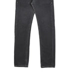 LEVI'S 511 Skinny Slim Mens Jeans Black Denim W29 L30 Zip Cotton