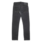 LEVI'S 511 Skinny Slim Mens Jeans Black Denim W29 L30 Zip Cotton