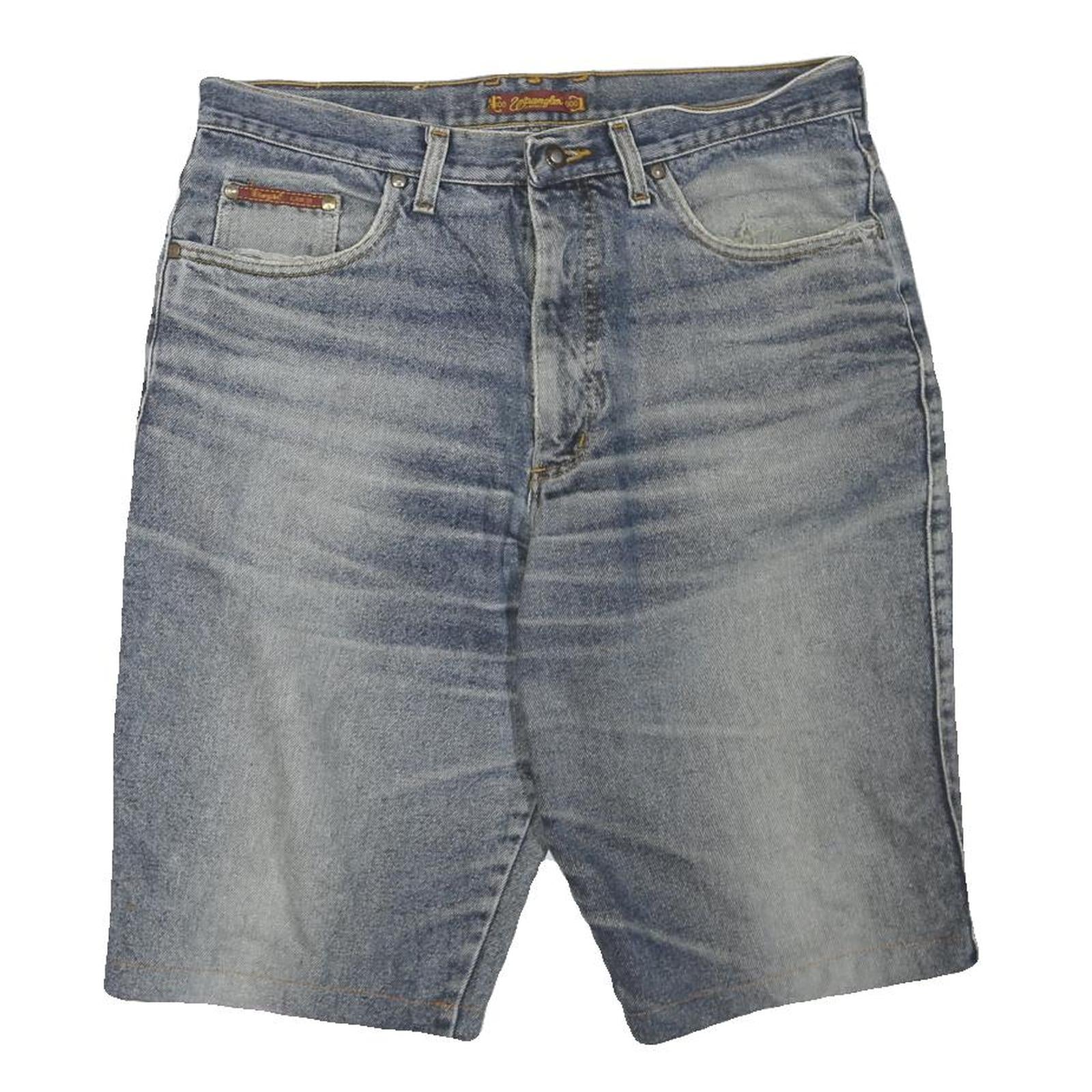 WRANGLER Womens Denim Blue Casual Shorts L W36 Classic Cotton Blend Relaxed Fit