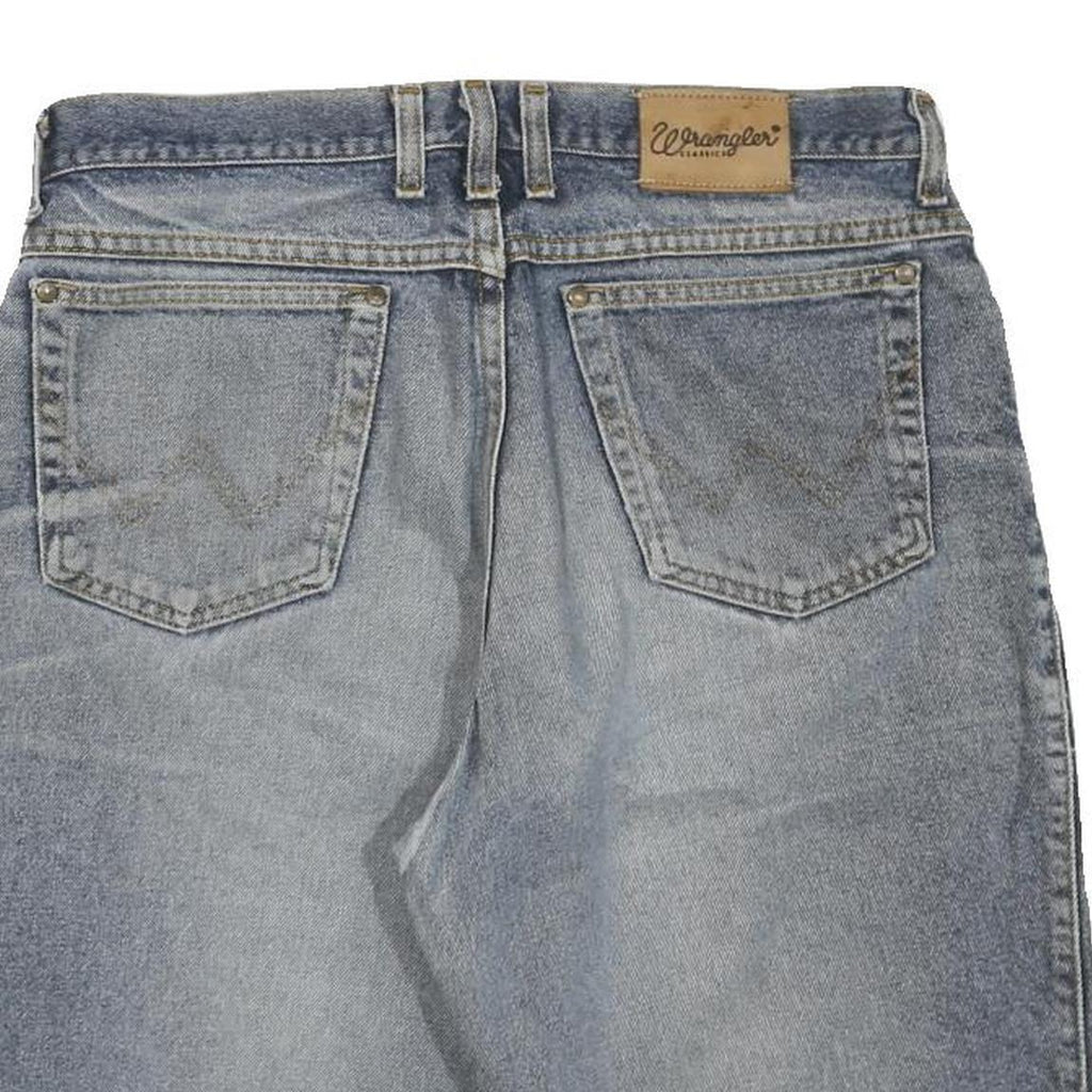 WRANGLER Womens Denim Blue Casual Shorts L W36 Classic Cotton Blend Relaxed Fit