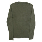 TOMMY HILFIGER Womens Jumper Green Cable Knit L