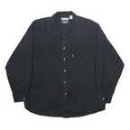 LEVI'S Mens Black Cotton Shirt XL Casual Button Long Sleeve Workwear