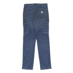 CARHARTT Mens Relaxed Blue Denim Jeans W32 L34 Durable Workwear Zip Closure
