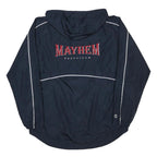 HOLLOWAY Mens Navy Blue Windbreaker Jacket L Polyester Blend Plain Lightweight