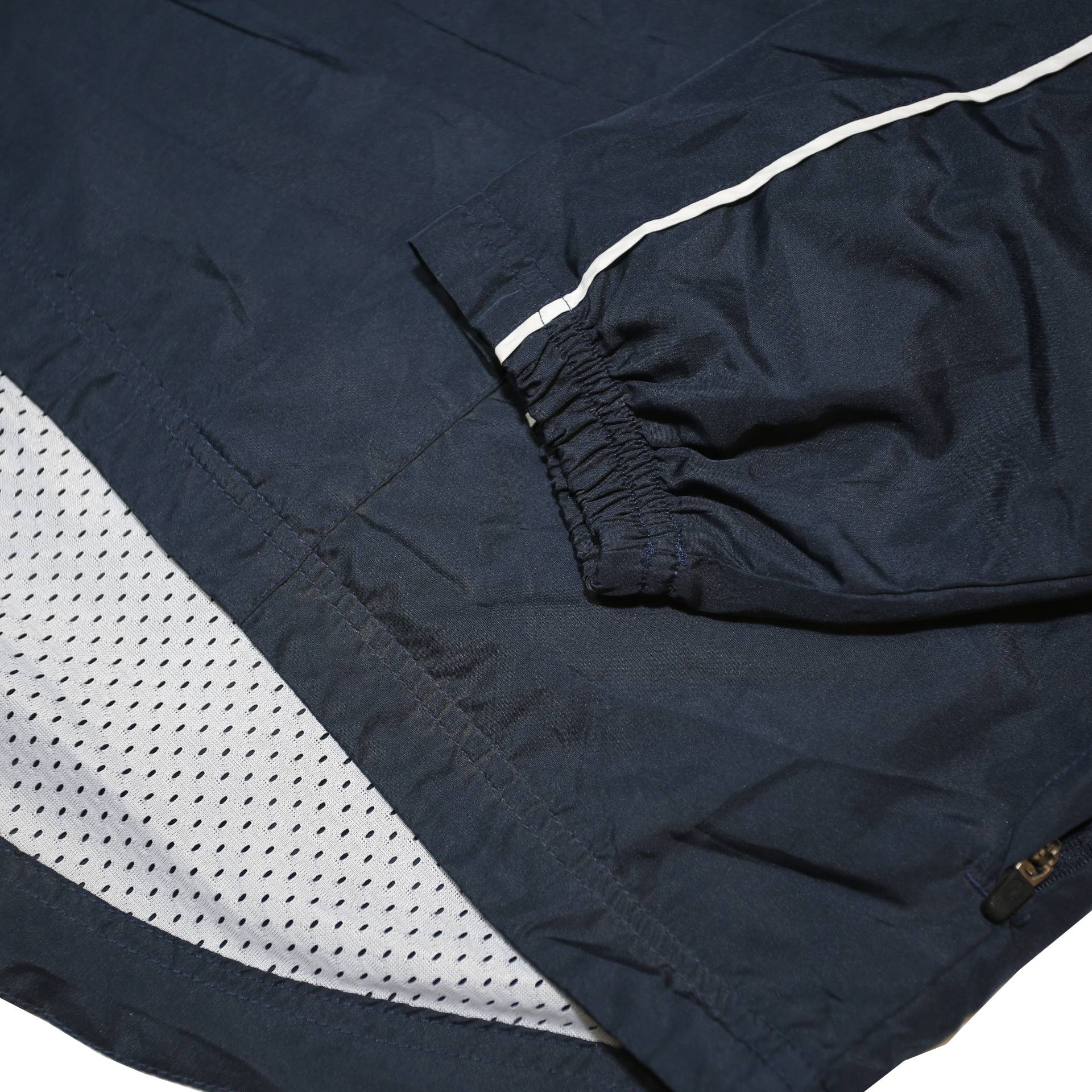 HOLLOWAY Mens Navy Blue Windbreaker Jacket L Polyester Blend Plain Lightweight