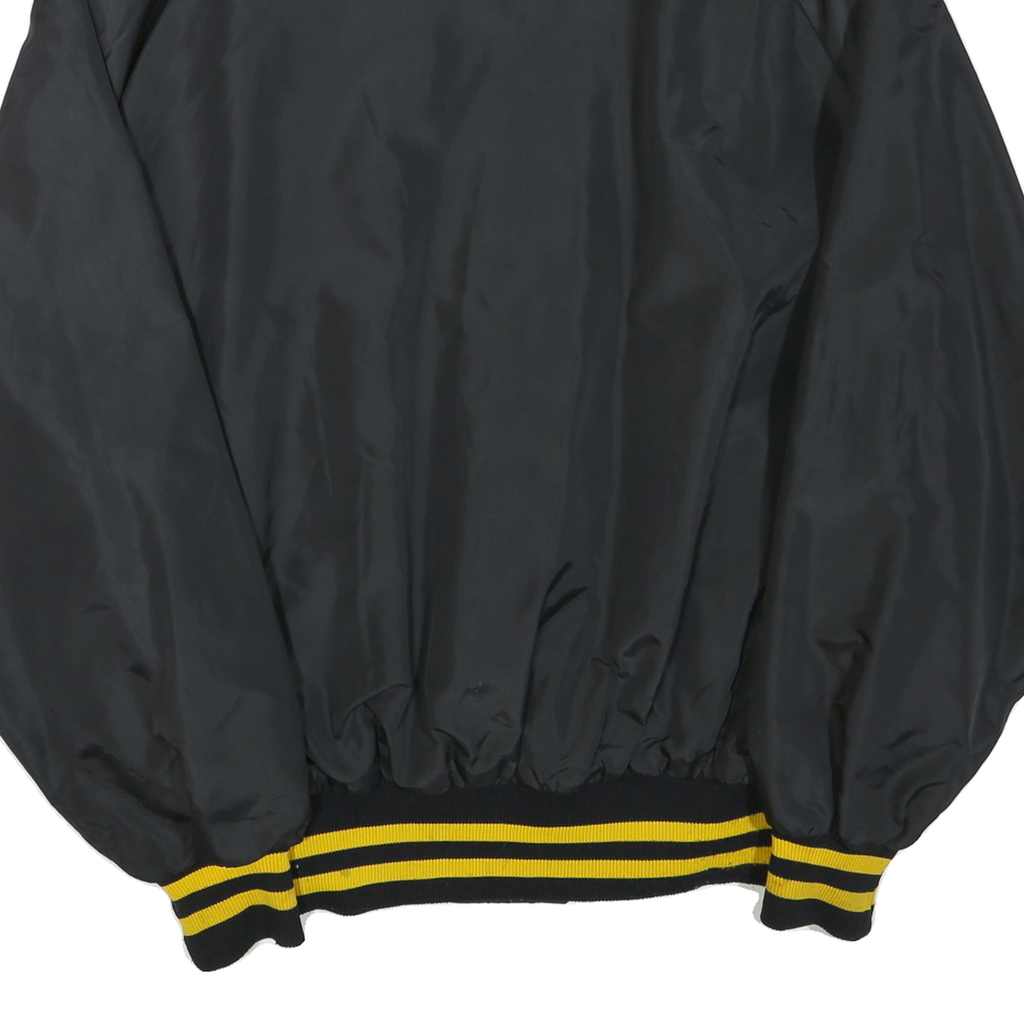 PLA-JAC Mens Black & Yellow Leupold Button Jacket XL Polyester Blend Varsity