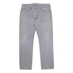 LEVI'S Mens Cotton Grey Slim Straight Trousers W36 L32 Classic Zip Pocket Casual