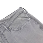 LEVI'S Mens Cotton Grey Slim Straight Trousers W36 L32 Classic Zip Pocket Casual