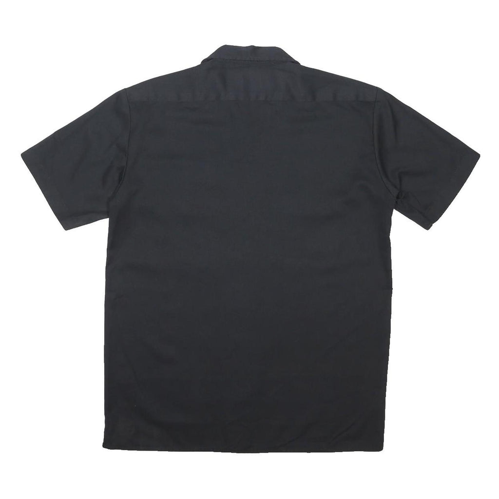 DICKIES Mens Black Work Shirt Button Short Sleeve M Durable Polyester