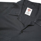DICKIES Mens Black Work Shirt Button Short Sleeve M Durable Polyester