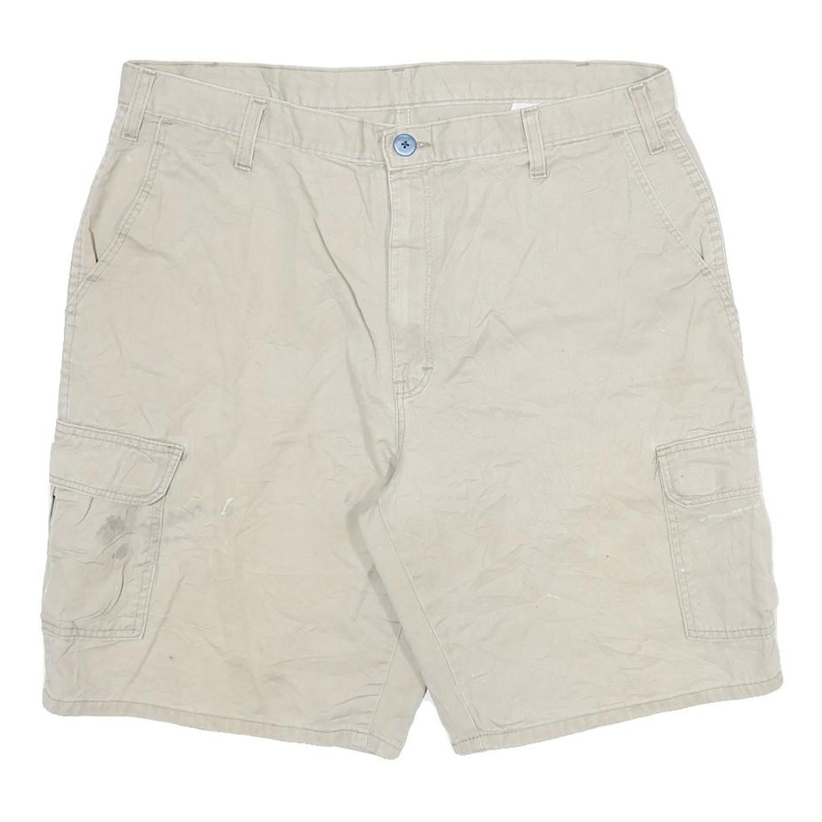 DICKIES Mens Shorts Beige Cargo Cotton Blend 2XL W36 Workwear Pockets