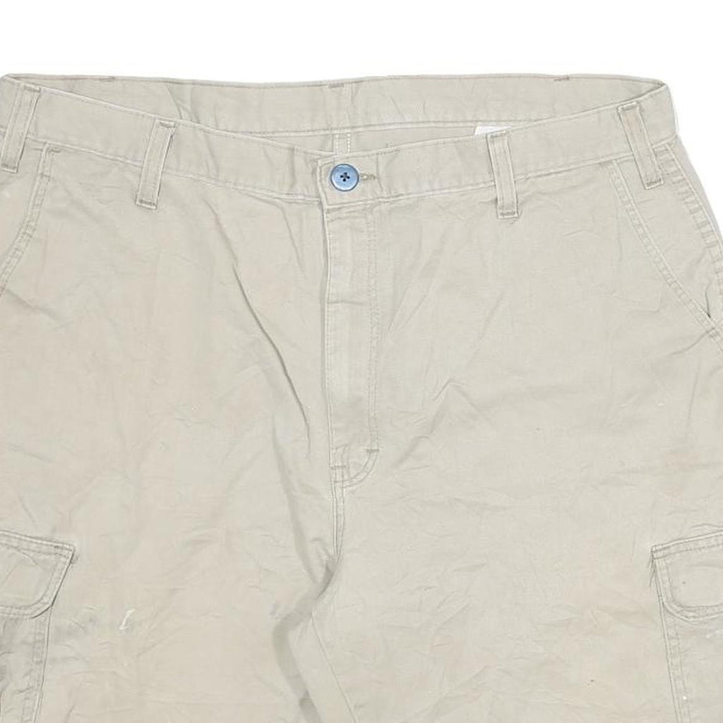 DICKIES Mens Shorts Beige Cargo Cotton Blend 2XL W36 Workwear Pockets