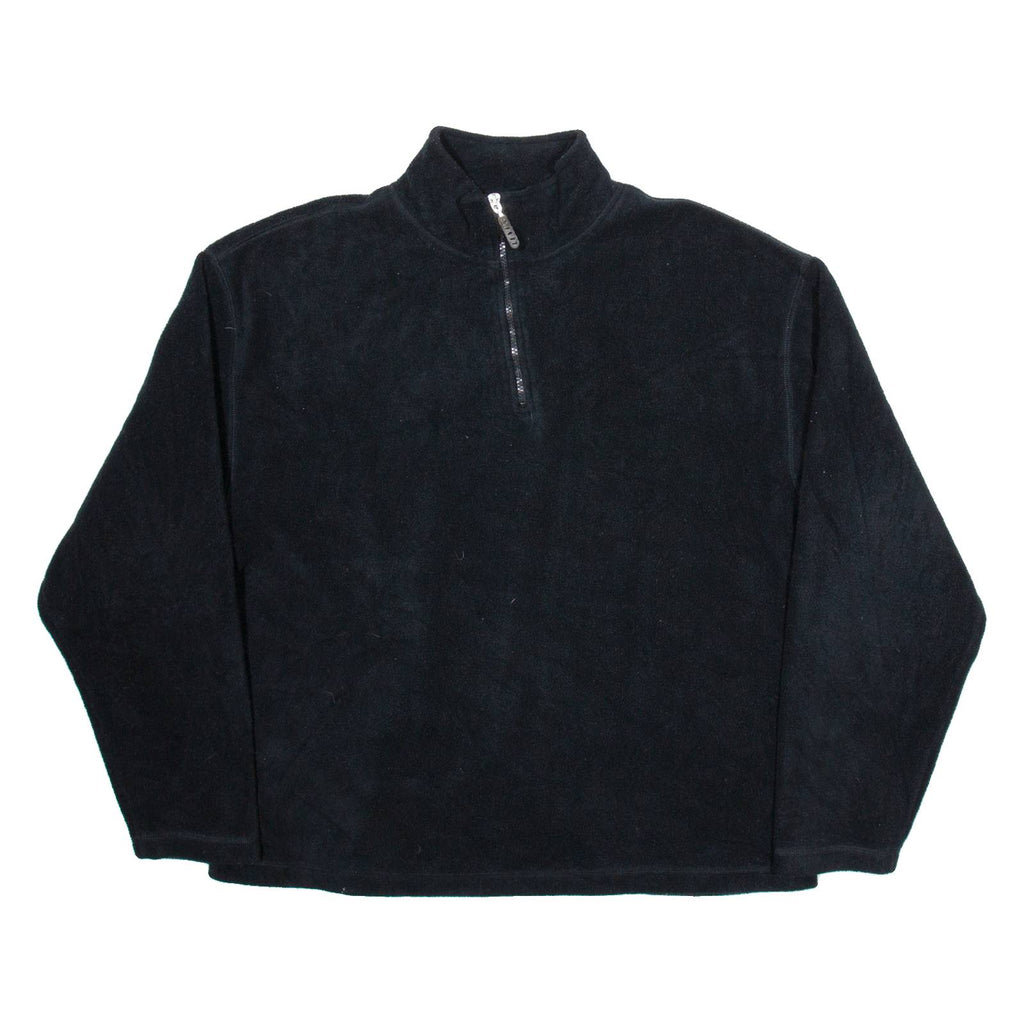 LEVI'S Mens Fleece Black 1/4 Zip Tight Knit XL