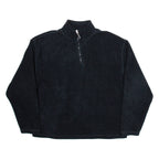 LEVI'S Mens Fleece Black 1/4 Zip Tight Knit XL