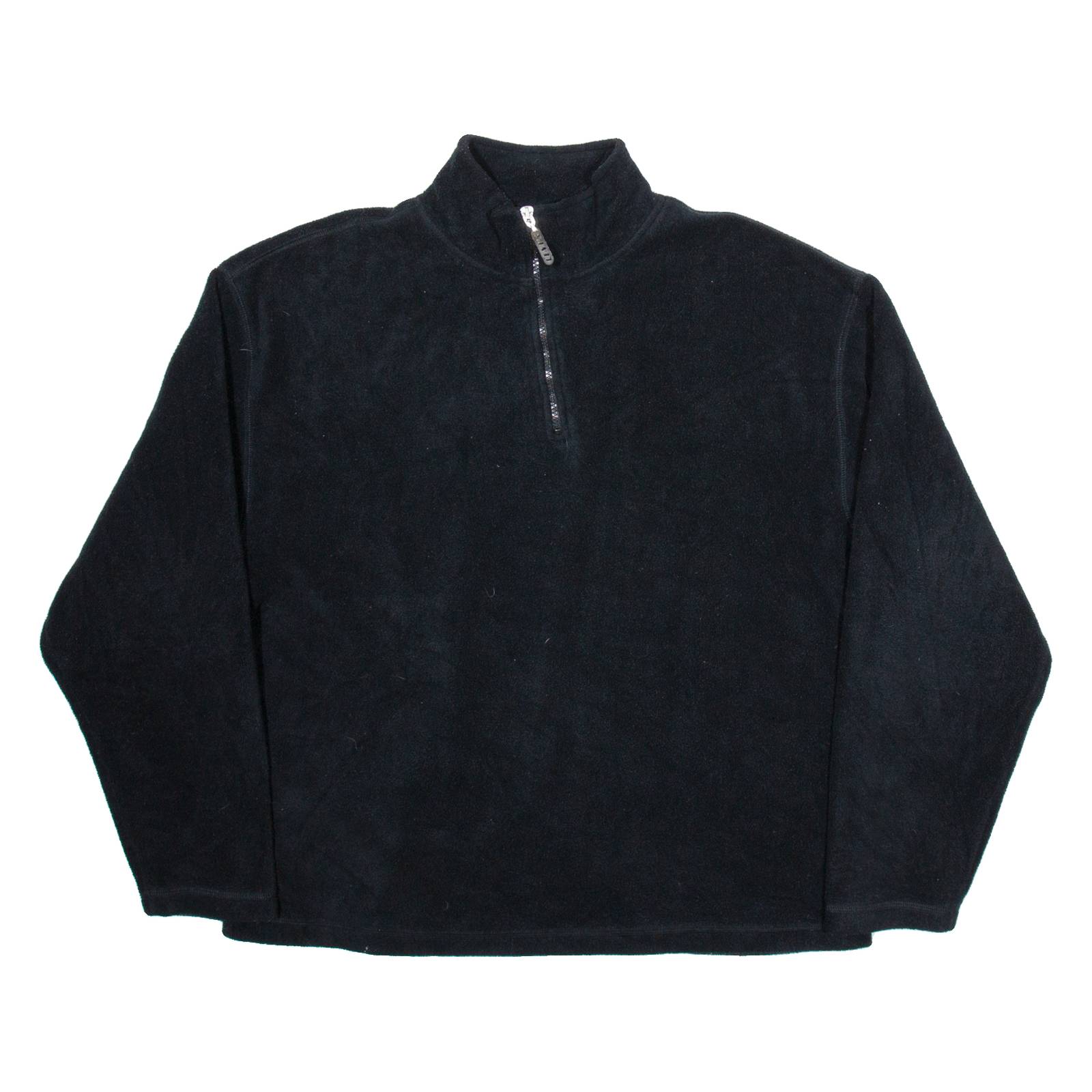 LEVI'S Mens Fleece Black 1/4 Zip Tight Knit XL