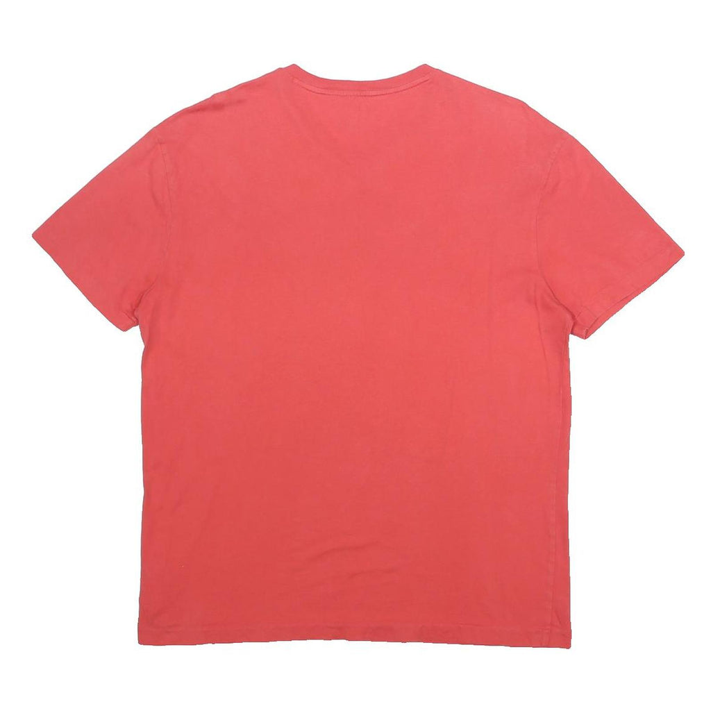 POLO RALPH LAUREN Mens Red V Neck T-Shirt M Casual Cotton Summer
