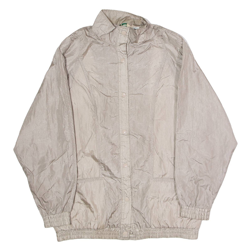 HABAND Womens Shell Jacket Silver Nylon 90s M