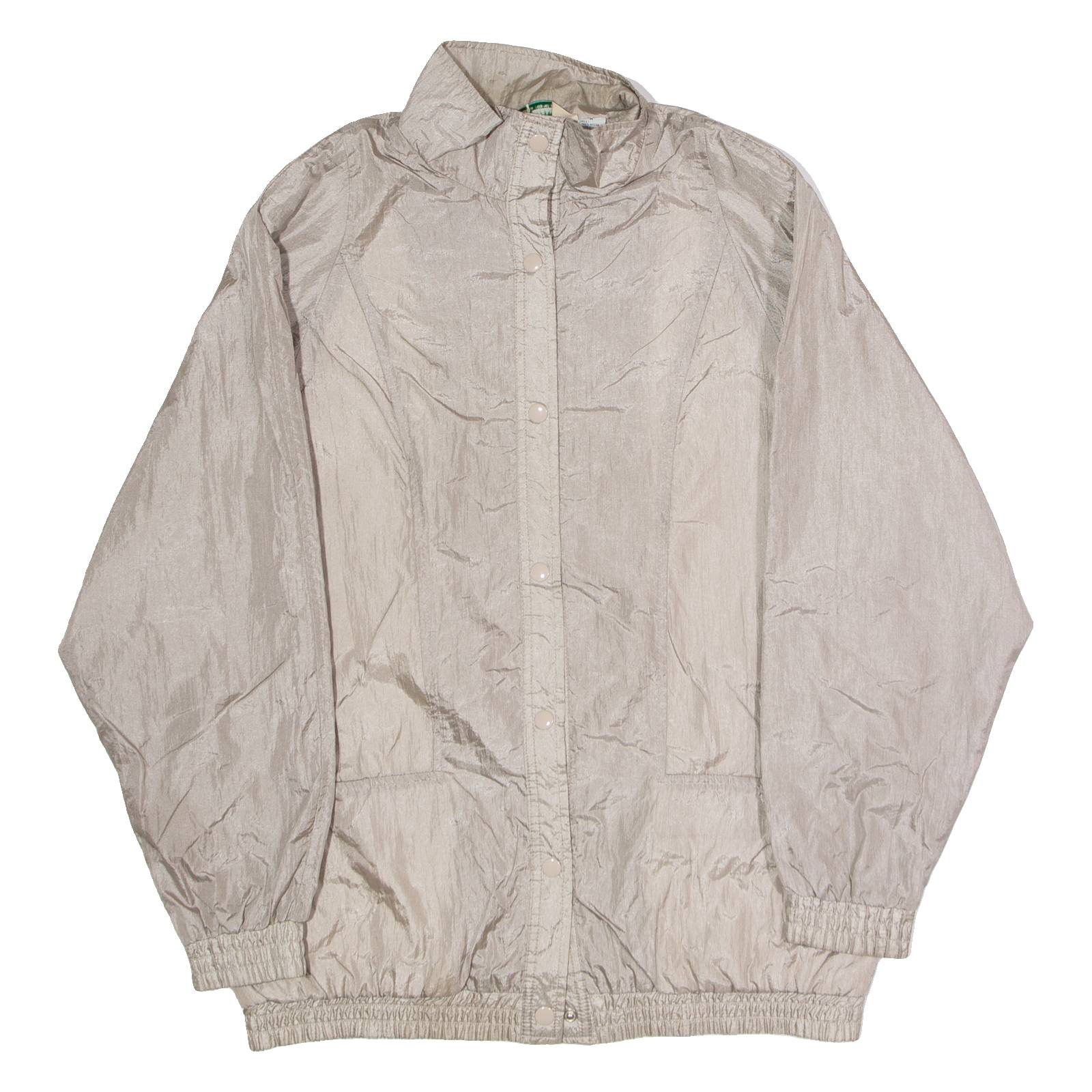 HABAND Womens Shell Jacket Silver Nylon 90s M