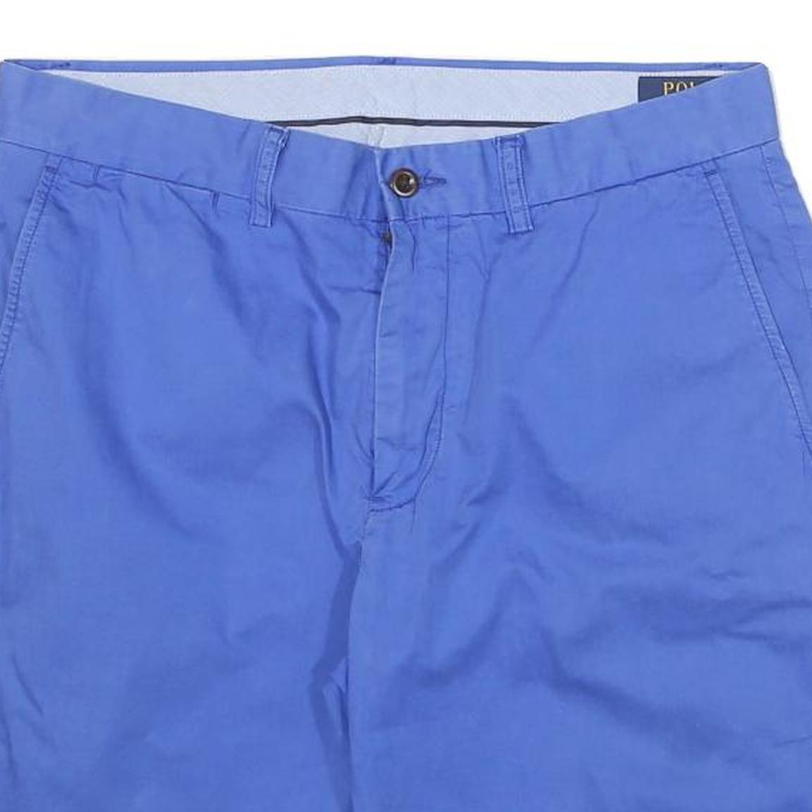 POLO RALPH LAUREN Mens Shorts Blue Casual Plain L W31 Cotton Blend Comfortable