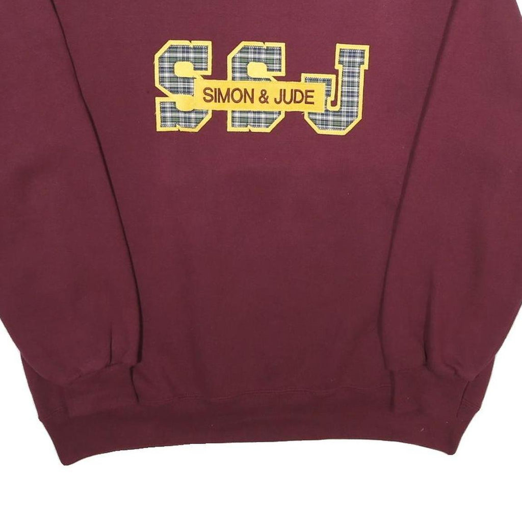 RUSSELL ATHLETIC Mens Maroon Simon & Jude Crew Neck XL Sweatshirt Cotton Blend
