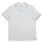LOTTO Mens Grey Basic Polo Shirt 2XL Cotton Blend Short Sleeve Sports