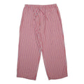 M&S Womens Cotton Loose Red & White Striped Trousers W30 L26 Casual Comfortable