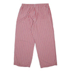 M&S Womens Cotton Loose Red & White Striped Trousers W30 L26 Casual Comfortable