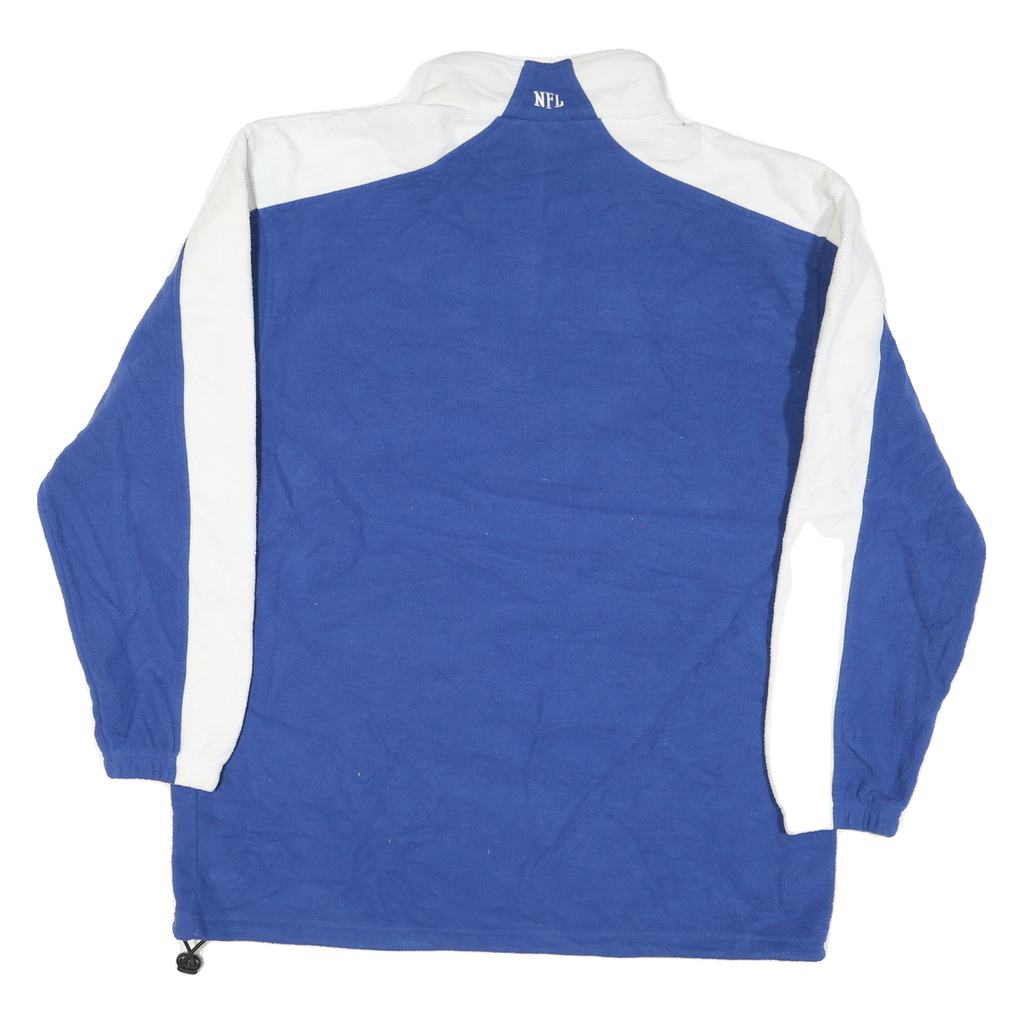 NFL Mens Blue & White Plain Pullover Crew Neck Basic Knit XL Colts Logo NFL